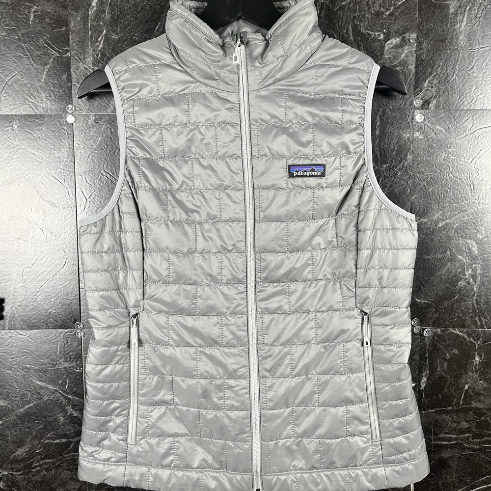 Patagonia Women's Grey Nano Puff Insulated Vest Medium - Embroidery